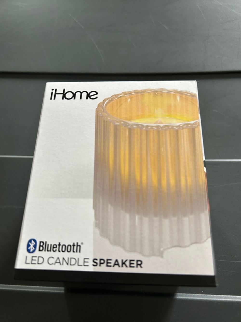 iHome Frosted White LED Candle Speaker with Amber Glow